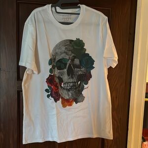 Men’s Guess White Graphic Skull T-Shirt